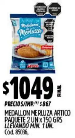 Supermercados Yaguar Merluza medallon artico paquete oferta