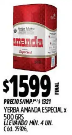 Supermercados Yaguar Amanda yerba especial oferta