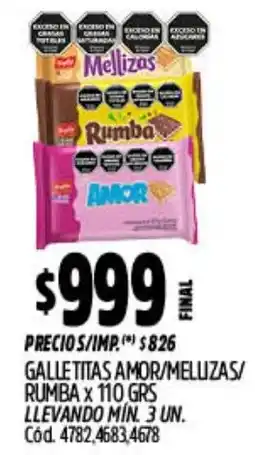 Supermercados Yaguar Amor/meluzas/ rumba galletitas oferta
