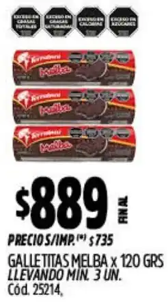 Supermercados Yaguar Melba galletitas oferta