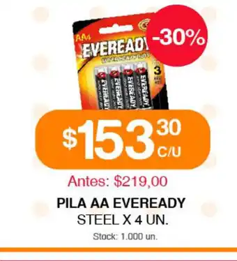 Eveready Pila AA Steel X 4un