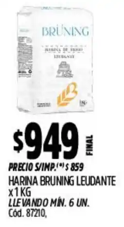 Supermercados Yaguar Bruning harina leudante oferta