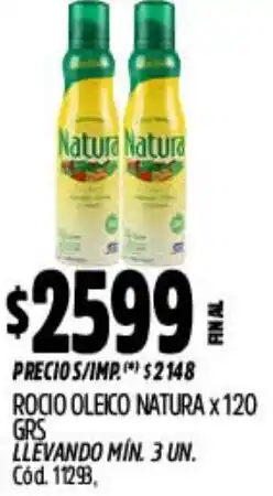 Supermercados Yaguar Natura rocio oleico oferta