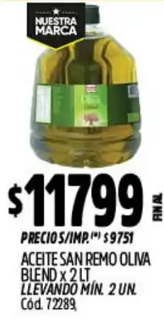 Supermercados Yaguar San remo aceite oliva blend oferta