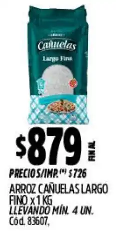 Supermercados Yaguar Cañuelas arroz largo fino oferta