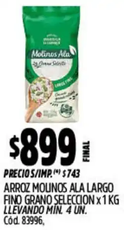 Supermercados Yaguar Molinos ala arroz largo fino grano seleccion oferta