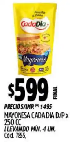 Supermercados Yaguar Dia mayonesa cada d/p oferta
