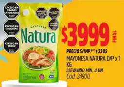 Supermercados Yaguar Natura mayonesa d/p oferta