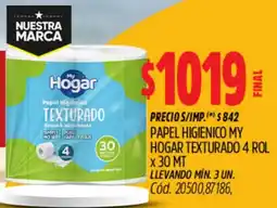 Supermercados Yaguar My hogar papel higienico texturado oferta