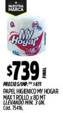 Supermercados Yaguar My hogar papel higienico max oferta