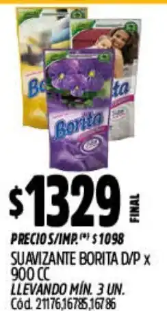 Supermercados Yaguar Borita suavizante d/p oferta