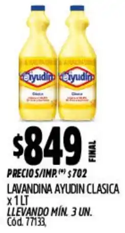 Supermercados Yaguar Ayudín lavandina clasica oferta