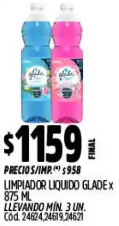 Supermercados Yaguar Glade limpiador liquido oferta