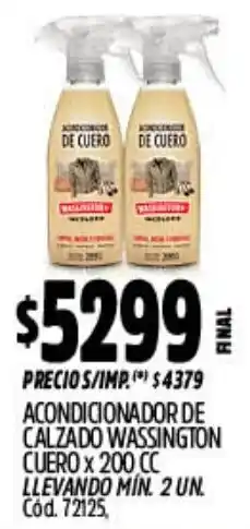 Supermercados Yaguar Cuero acondicionador de calzado wassington oferta