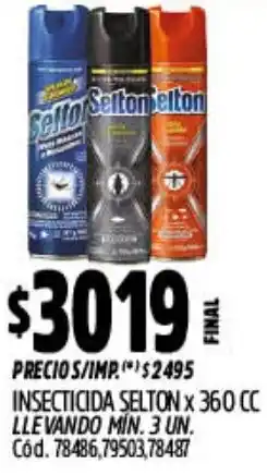 Supermercados Yaguar Selton insecticida oferta