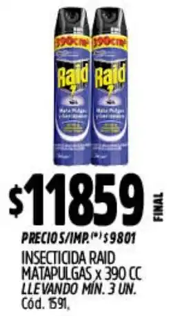 Supermercados Yaguar Raid insecticida matapulgas oferta