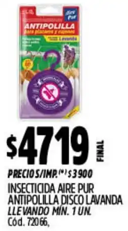 Supermercados Yaguar Insecticida aire pur antipolilla disco lavanda oferta