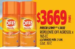 Supermercados Yaguar Off repelente aerosol oferta