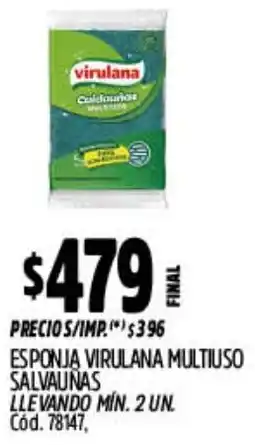Supermercados Yaguar Virulana esponja multiuso salvaunas oferta