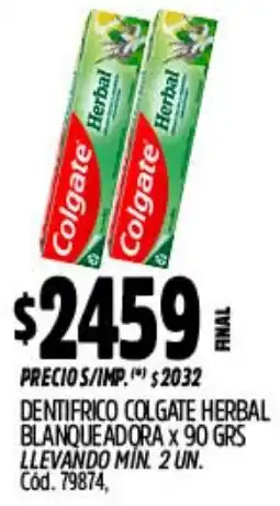 Supermercados Yaguar Colgate dentifrico herbal blanqueadora oferta