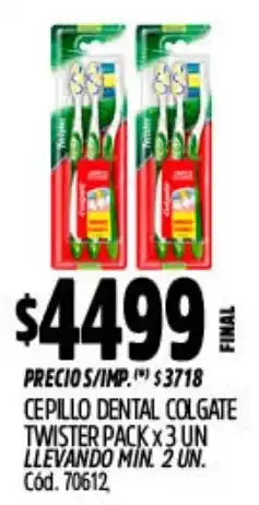 Supermercados Yaguar Colgate cepillo dental twister oferta