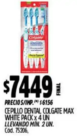 Supermercados Yaguar Colgate cepillo dental max white oferta