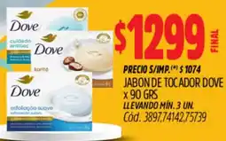 Supermercados Yaguar Dove jabon de tocador oferta