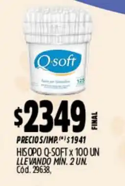 Supermercados Yaguar Q-soft hisopo oferta