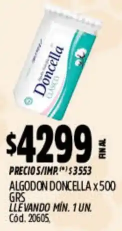 Supermercados Yaguar Doncella algodon oferta