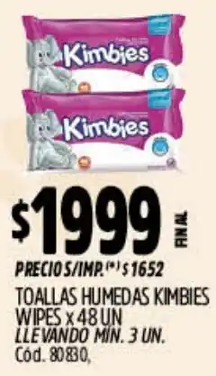 Supermercados Yaguar Kimbies toallas humedas wipes oferta