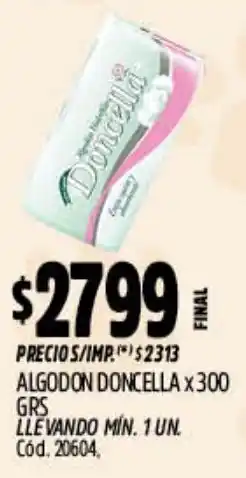 Supermercados Yaguar Doncella algodon oferta