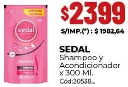 Diarco Sedal shampoo y acondicionador oferta