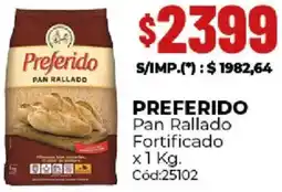 Diarco Preferido pan rallado fortificado oferta