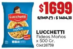 Diarco Lucchetti fideos moños oferta