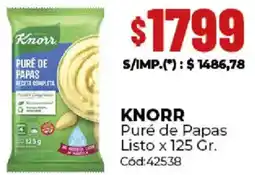 Diarco Knorr puré de papas listo oferta
