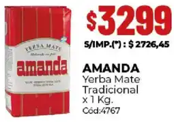 Diarco Amanda yerba mate tradicional oferta