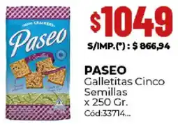 Diarco Paseo galletitas cinco semillas oferta
