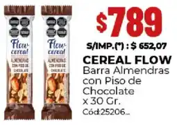 Diarco Cereal flow barra almendras con piso de chocolate oferta