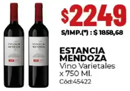 Diarco Estancia mendoza vino varietales oferta
