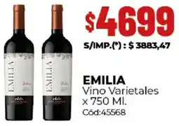 Diarco Emilia vino varietales oferta
