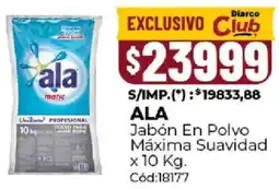 Diarco Ala jabón en polvo máxima suavidad oferta