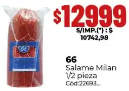 Diarco 66 salame milan oferta