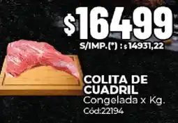 Diarco Colita de cuadril congelada oferta