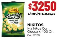 Diarco Nikitos maikitos con queso oferta