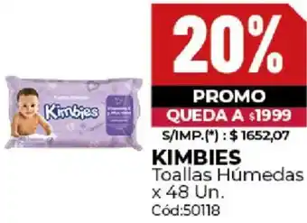 Diarco Kimbies toallas húmedas oferta