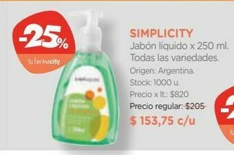 Farmacity Jabón líquido x 250 ml. oferta