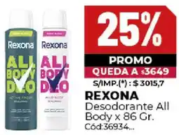 Diarco Rexona desodorante all body oferta