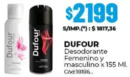 Diarco Dufour desodorante femenino y masculino oferta