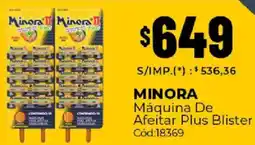 Diarco Minora máquina de afeitar plus blister oferta