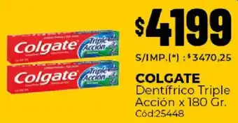 Diarco Colgate dentifrico triple acción oferta